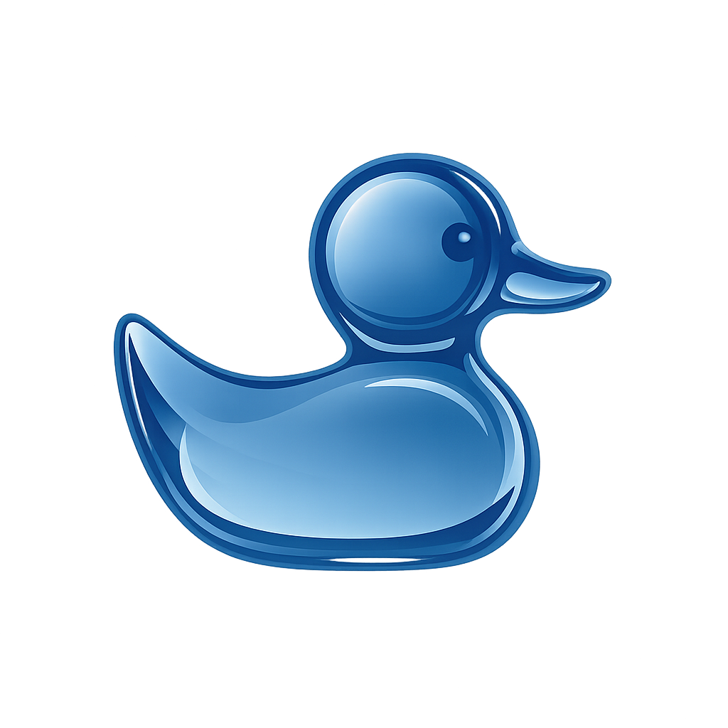 Glass duck logo